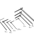 Sliding T-Handle Hex Wrench Set With Mechanic's Tray, 8-Piece, Three Ends For Tight Quarters, Built Tough In Chrome Vanadium Steel
