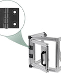 2 Pack 4040 Zinc Alloy Hinges For Aluminum Extrusion Profiles 180 Degree Adjustable Folding Door Hinge with frame in black