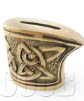 Hand cast bronze pommel from Finger Guard Bolster And Pommel Knife Handle Set For Custom Blade Making, textured vacuum casted finish