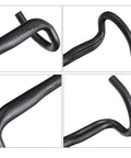 Pro Grade Full Carbon Road Drop Handlebar 31.8mm Clamp Lightweight 128mm Drop 89mm Reach UD Matte Black close-up