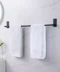 32 Inch Self Adhesive Towel Bar For Bathroom No Drill Wall Mounted Rustproof SUS304 Stainless Steel Matte Black Hand Towel Holder with towels