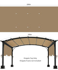Waterproof Premium Pergola Shade Cover 85x208 Inches For 17x7.4 Ft Outdoor Pergolas Fit Flat Top Or Curved Styles Keeps Your Patio Cool With Fresh Look Canopy Khaki