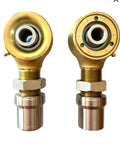 High Octane Chromoly Rod End Set Featuring Bulletproof Heat Treated 4130 Steel Construction With Premium Gold Oxide Finish and solid mount design.