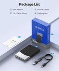 Package includes 1TB External SSD With 2 In 1 USB C Cable Portable Solid State Drive USB 3.2 Gen 1 Up To 460 MBps Dust And Drop Resistant
