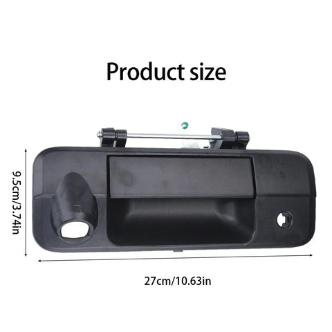 RDHFTNIHU Access Latch Component, matte black handle, 27cm long, 9.5cm high, replacement for pickup tailgate.