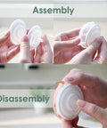 Backflow Protector Set For Spectra S2 S1 And 9 Plus Synergy Gold Breast Pumps Replacement Pump Parts with assembly and disassembly steps