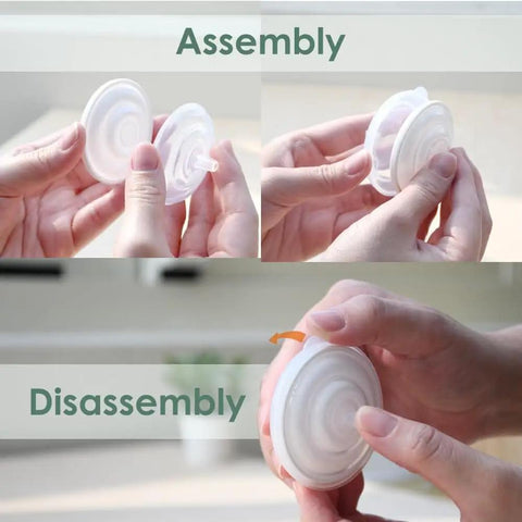 Backflow Protector Set For Spectra S2 S1 And 9 Plus Synergy Gold Breast Pumps Replacement Pump Parts with assembly and disassembly steps