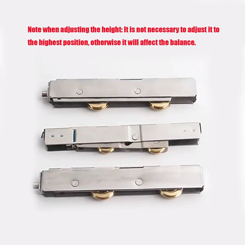 Heavy Duty Aluminum Window Pulley With Double Copper Wheels And Precision Bearings For Smooth Gliding Sliding Systems, three units aligned.