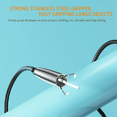 62 Inch Ultra Slim Drain Clog Remover Toilet Snake With Four Claw Grabber Spring, Flexible Plumbing Reacher Tool For Hair, Jewelry, Keys And Clothes, Cleans Kitchen Sink, Shower, Bathtub, Toilet, Sewer