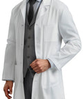 White Unisex Lab Coat With Roomy Fit For Over Clothes Size M Comfortable Medical Coat For Clinics And Labs Classic Yet Modern Workwear Easy On And Off