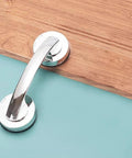 Strong Suction Cup Handle For Glass Doors Windows And Cabinets With Seamless Installation, 2.5-inch ABS, on wooden surface.