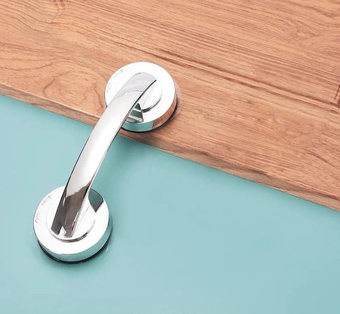 Strong Suction Cup Handle For Glass Doors Windows And Cabinets With Seamless Installation, 2.5-inch ABS, on wooden surface.