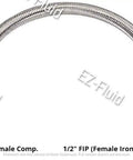 Braided Stainless Steel Faucet Water Supply Line Set Ten Pack Sixteen Inch Each Half Inch Female To Three Eighths Inch Compression