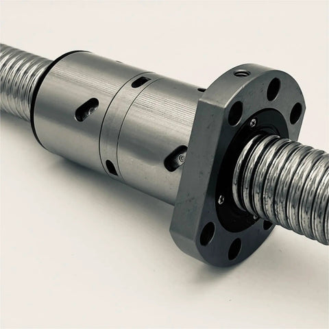 Beefy Ballscrew With Customizable Double Nut End Machined 800mm Cold Rolled Steel For CNC Linear Motion Parts