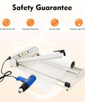 AOXHUGB 24 Inch Shrink Wrap Machine With Heat Gun, adjustable temperature controls, automatic power off safety features.
