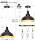 Diagram of Two Pack Bronze Pendant Lights For Kitchen Island Industrial Adjustable Hanging Barn Light Fixtures
