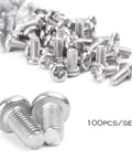 M3x6mm Stainless Steel Phillips Round Head Machine Screws Kit, Rust Resistant 304 Grade Cross Slot Screws For DIY Home Repairs, Furniture, Electronics And Office Gear, 100 To 300 Pieces, 100pcs set