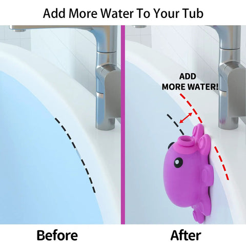 Deep Pink Silicone Bathtub Overflow Drain Cover With Strong Suction Cups for Extra Water and Longer Soaks demonstration