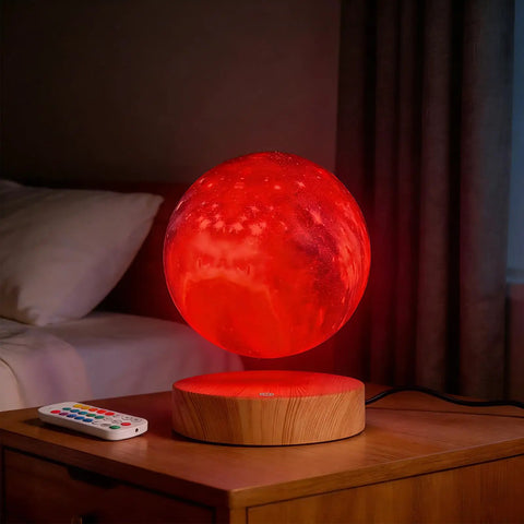 Levitating Moon Lamp 5.9 Inch Magnetic Floating Moon Light With Remote 3D Galaxy Moon Lamp 16 Color Modes Adjustable Brightness