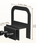 Close-up of Heavy Duty 6 Piece Metal Mattress Grippers Extra Wide Anti Slip Bed Holder showing its dimensions and adjustable design.