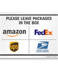 Premium 7 X 10 Inch Rustproof Aluminum Delivery Instructions Metal Sign For Amazon And FedEx And Ups Package Drop Off Outside Keep The Mail Pretty Dang Safe With This Straight Up Built Tough Mailbox Plaque with delivery instructions