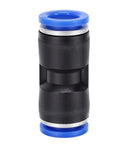 Rock Solid 80 Pcs Pneumatic Tube Connector Kit With PBT Air Hose Fittings And Zinc Alloy Adapters For Push To Connect PE PU PA PVC Nylon Tubing Up To 12mm OD, Perfect For High Pressure Air Line Jobs, black push-fit connector