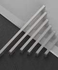 Brushed Satin Nickel Cabinet Pulls 5 Inch 128mm Hole Centers Pack of 10 Durable Zinc Alloy Handles ZH0062 on display