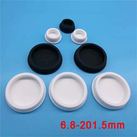 Ultimate Silicone Rubber Hole Plugs And Blanking End Caps For Pipes Tubes Plus O-Ring Assortment Kit, black and white 6.8-201.5mm