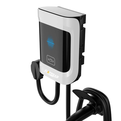 iHorn P9 Level 2 EV Charger 240V 40A Home Flex Wall Charger With 18ft Cable 9.6kW Fast Charging unit with RFID LED display