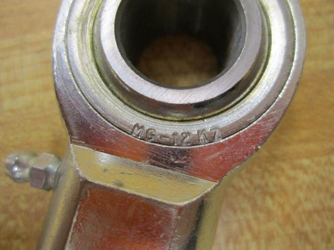 Close-up of MG12KZ Rod End Bearing Single Unit, Male Spherical Joint for Linkage and Suspension, Precision Ball Connector.