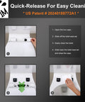 Quick-release feature of Top Tier Elongated Toilet Seat With Butter Smooth Slow Close Hinges for easy cleaning process.