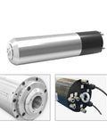 Heavy Duty Cnc Milling Spindle With Automatic Tool Changer Bt30 Taper 6.5Kw Brushless Motor Pulls 24000 Rpm On 380V with smooth metal casing.