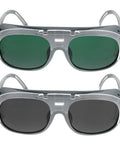 Badass Welding Glasses With Anti Glare Black And Gray Lenses Rock Solid Safety Goggles Two Pack, featuring tinted lenses.
