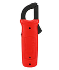 Back view of UT204R Digital Clamp Meter With Auto Ranging, True RMS, 6000 Counts, featuring red casing and clamp