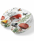 U Shaped Memory Foam Travel Pillow with Mushroom and Butterfly Design for Airplane and Car, Ergonomic Neck Support