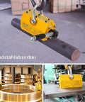 Haul Heavy Steel Without Breaking A Sweat Using This 600 Kg V Shaped Permanent Magnetic Lifter optimizing round bars and iron pipes.