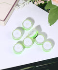 10pcs Circular Bubble Spirit Level for Calibration Picture Frame arranged in a circle, clear acrylic, high precision, compact size.