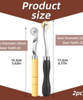 Two Pack Tracing Wheel Set With Wooden Handles Pro Perforator Tools for Sewing Patterns, arts, leather crafts, durable metal wheels