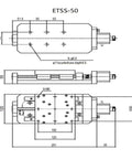 Technical drawing of Motorized Rotary Positioning Stage Featuring Crisp Tracking Xy Cross Slide Linear Rail And Heavy Duty Electric Rotation Platform.