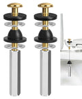 Universal Toilet Seat Bolt Kit With Copper Plated Screws Long Lock Nuts And Rubber Washers For A Rock Solid Rustproof Bathroom Repair
