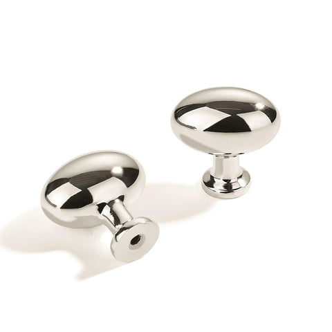 modern drawer knobs for dresser Polished Nickel Oval Cabinet Knobs