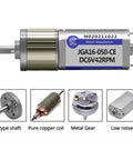1Pc Dc Gear Motor Rips Through 6V Or 12V Tasks With Super Quick Speed Tweaks From 12 To 923 RPM Forward Or Backward with D-type shaft and metal gear.