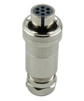 7-Pin Proportional Valve Connector for Hydraulic Valves, Full-Metal Housing, IP67 Sealed Female DIN EN 175201-804 Interface