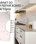 Stainless Steel Hinge Repair Plates Kit For Quick Kitchen Installations And Fixes With 1, 4 Or 10 Plates And Screws, 90 x 50 mm.