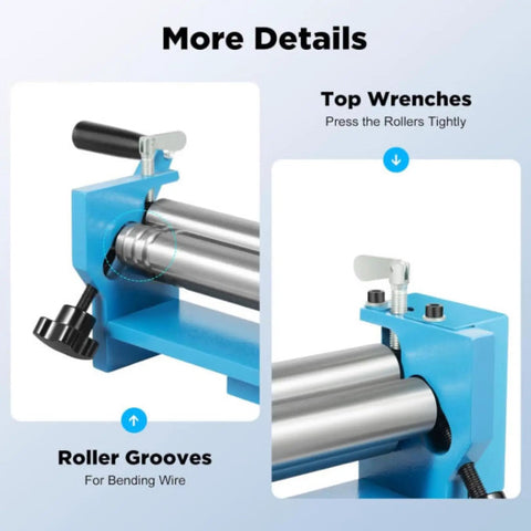 Kickass Manual Sheet Metal Bending Machine With 320mm Slip Roll Bender For Round Shaping And Hella Smooth Metal Plate Rolling On Steel Copper Aluminum Plates