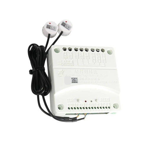High Low Automatic Pumping Water Level Controller With Make Up Sensor For Industrial Water Tanks And Liquid Level Switch Model XKC C382 2P Plug And Play Ready For Auto Fill And Maintenance In Farms And Plants, white wired unit