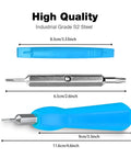 All In One Video Doorbell Screwdriver Bit Set With T6 And T15 Torx Heads For Battery And WiFi Access, blue steel components