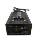 12V 10 Amp Panel Mount Battery Charger For Onboard Trickle Charging In Hydraulic Dump Trailers Cars And Marine Use All Weather DC 12V System With 24 Inch 16 AWG Battery Cables front view