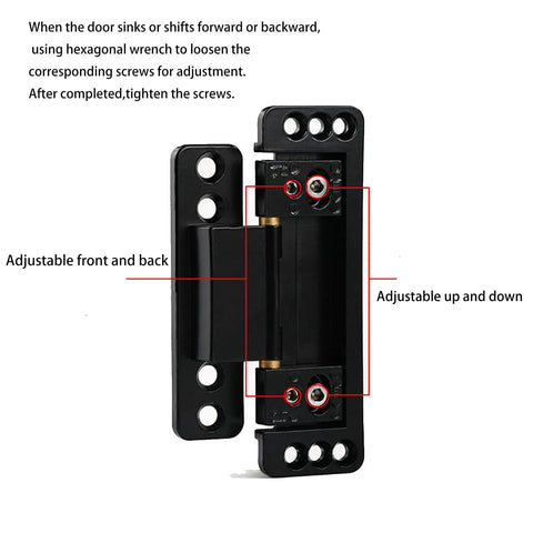 Ultra Thin Hidden Door Hinges 2 Pack Next Level Adjustable Concealed Butt Hinges For Secret Doors 110 Lb Load Bearing