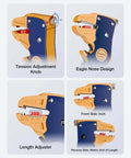2 In 1 Quick Strip Wire Stripper And Cutter For 14 To 24 AWG with tension adjustment knob and eagle nose design, 7-inch size
